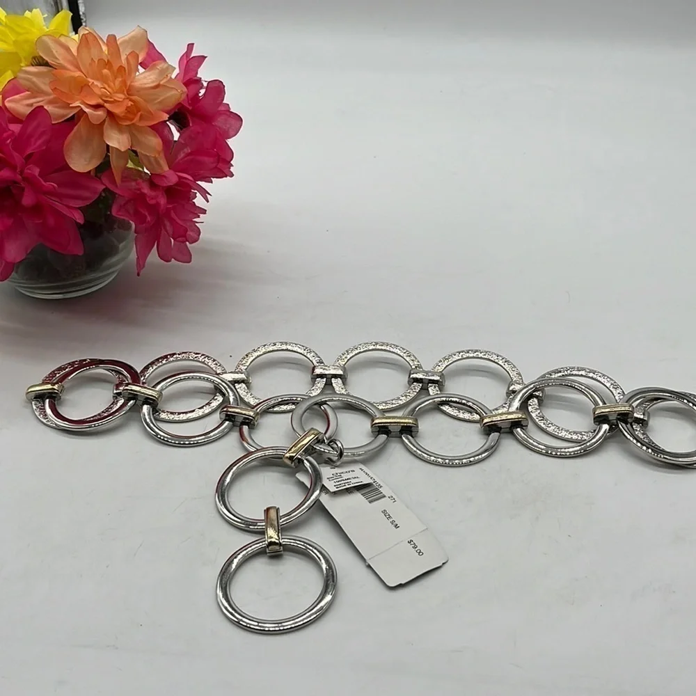 Chico’s NWT Avondale Circle Metal Belt size S/M
